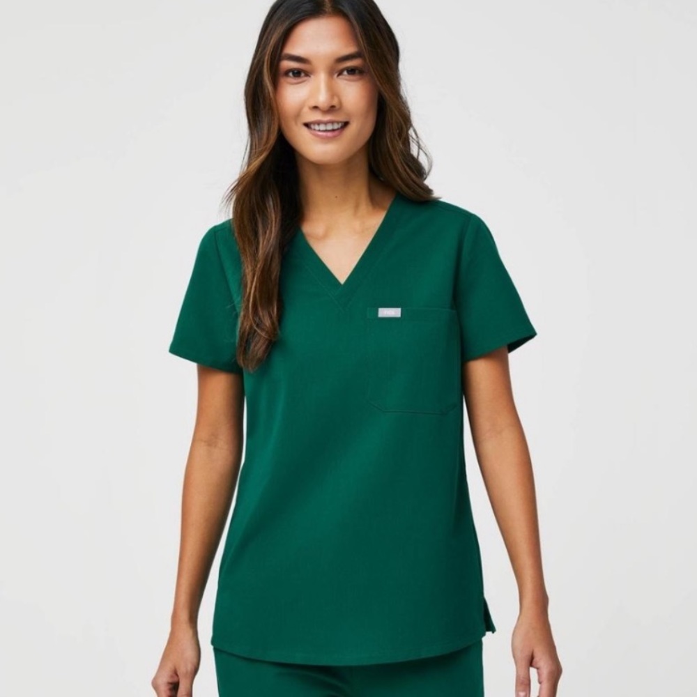 Hunter green Catarina Figs top